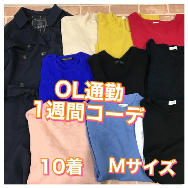 R-323 秋冬物 OL通勤 1週間コーデ レディース earth music&ecology・Te chichi・Cepo・pinkadobeなど Mサイズ 10着  おまとめ 拍卖