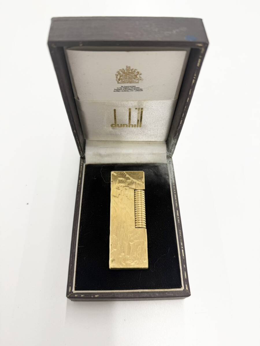 〇Dunhill ダンヒル ライター 箱付 ゴールド 中古拍卖
