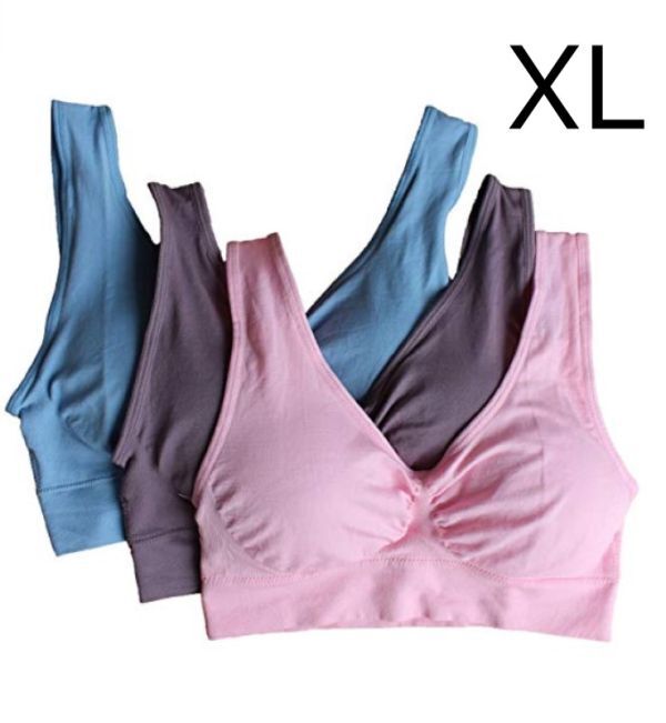 ジニエブラ パステルカラー XLサイズ 3枚セット ノンワイヤー スポブラ スポーツブラ ナイトブラ マタニティー ジニエ genie bra ブラ拍卖