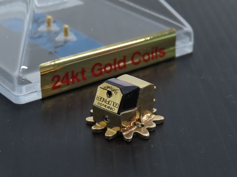 ■□【希少】clearaudio Goldfinger Statement MC型カートリッジ 24k 定価285万 ゴールドフィンガー クリアオーディオ 木箱付■028863001m拍卖