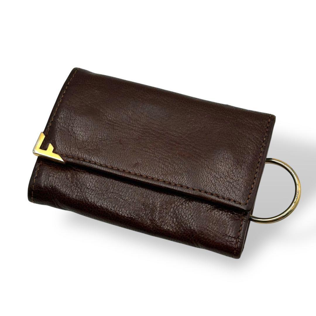 【大人気】Salvatore Ferragam サルヴァトーレ フェラガモ レザー キーケース 6連リング ブラウン拍卖