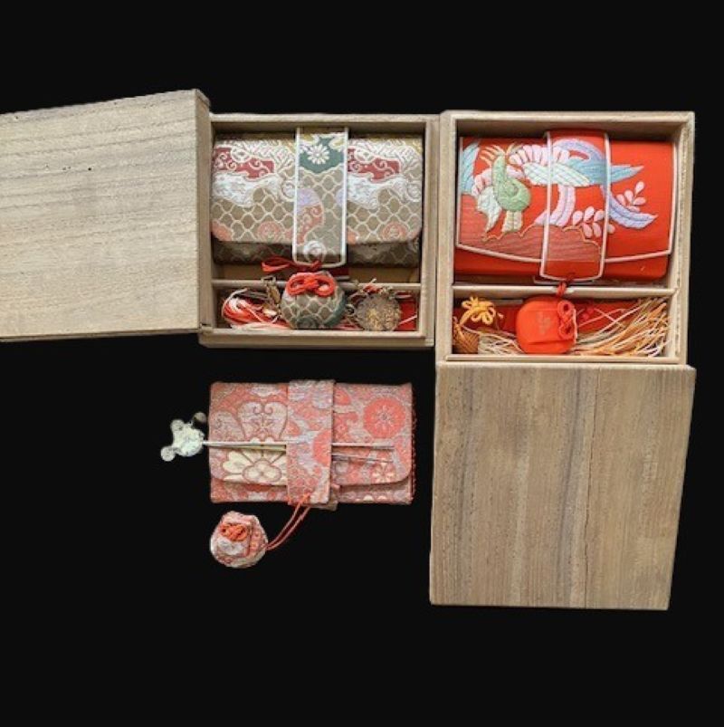 ①☆★☆筥迫3組★ビラかんざし付き★アンティーク☆★☆拍卖