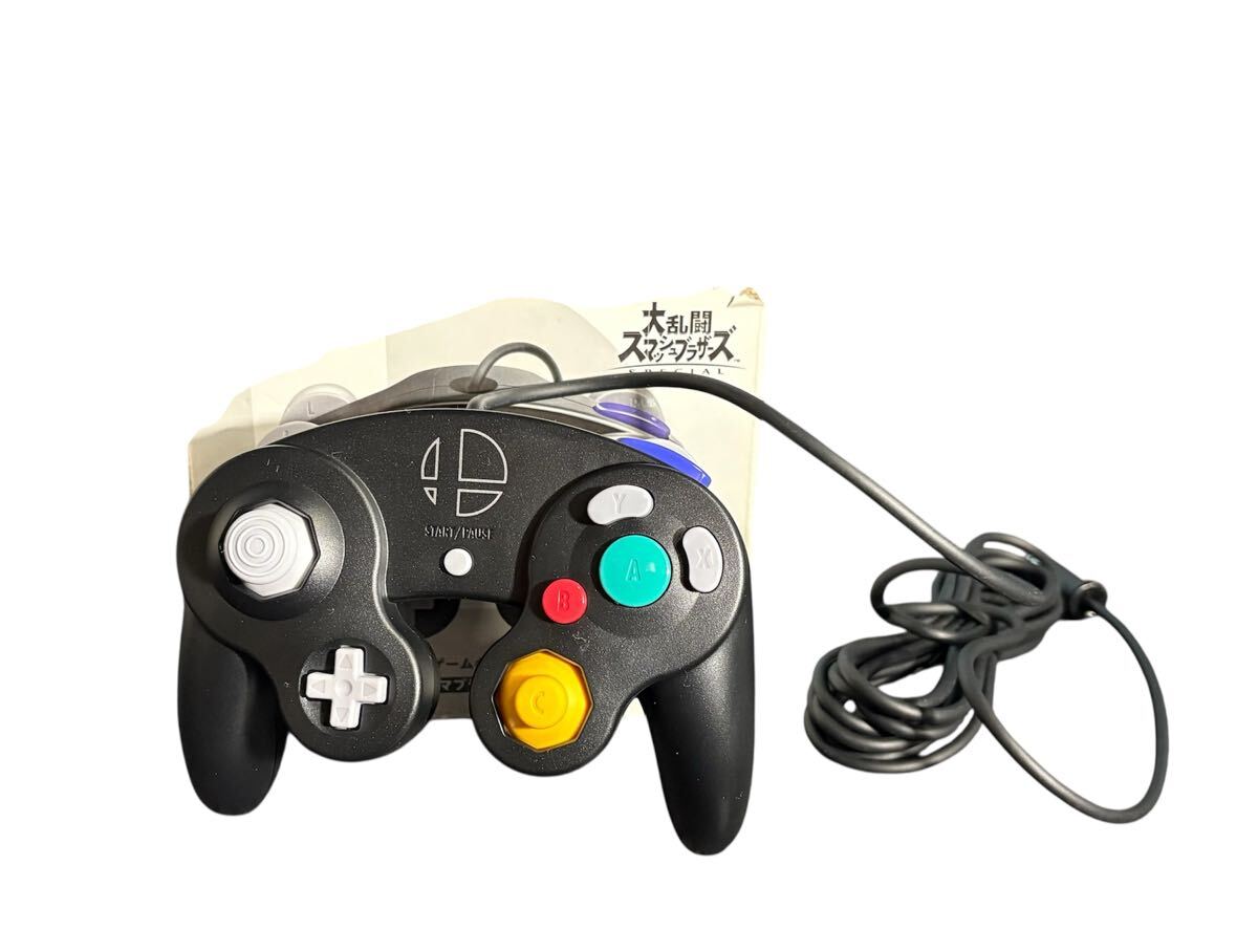 1スタ! ディーラー保管品】ニンテンドー ゲームキューブコントローラ スマブラブラック 純正 箱付き拍卖