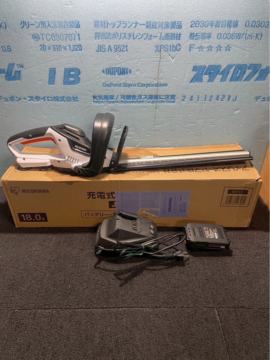 【動作良好】アイリスオーヤマ 18V 充電式ヘッジトリマー JHT530 バッテリー&充電器付き IRIS OHYAMA拍卖