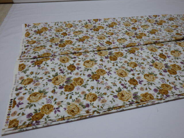 日本製 綿 花柄 生地 やや薄 3.8m L419拍卖