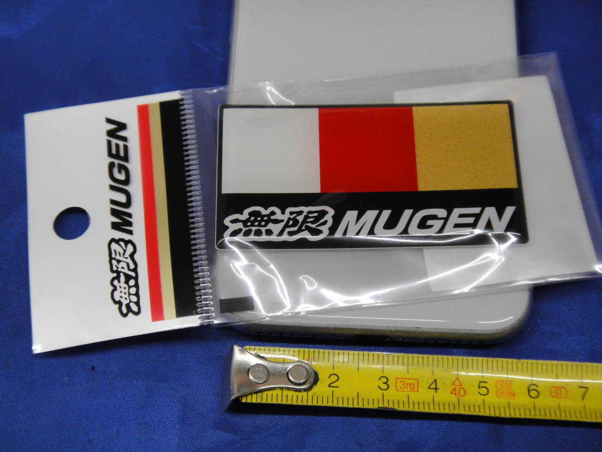 New マジ本物オーラ 無限純正品!店頭在庫!新品!無限 MUGEN 90000-YZ8-302A 無限ロゴポッティング 65×35 t=2 複数購入歓迎 送料無料(条拍卖