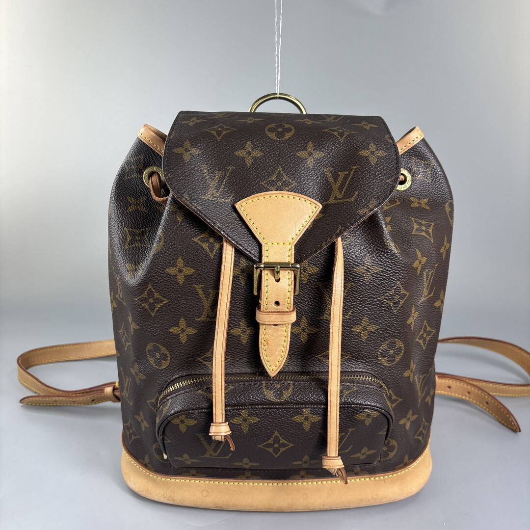 超極美品 Louis Vuitton ルイヴィトン モンスリMM モノグラム リュック レディース M51136 バックパック ブラウン メンズ 激レア 拍卖