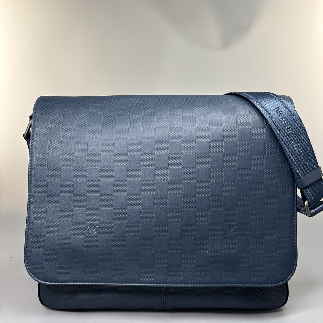 未使用 Louis Vuitton ルイヴィトン ダミエアンフィニ ディストリクMM メッセンジャーバッグ N41039 ネイビー メンズ ショルダーバッグ拍卖