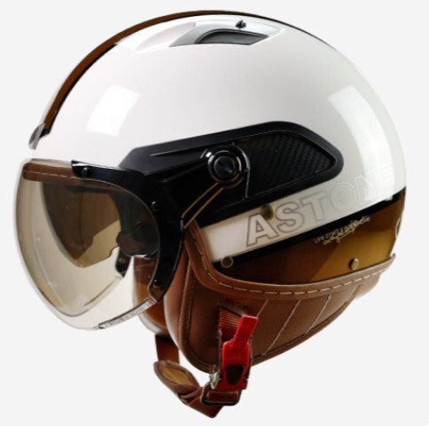 フランスのブランド ASTONE CJ300 AR7 ダブル・シールド パイロットヘルメット XL 白拍卖