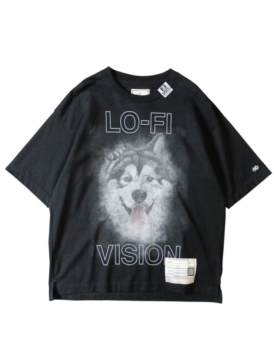 (D) MIHARAYASUHIRO ミハラヤスヒロ ドッグプリント オーバーサイズ Tシャツ 44 ブラック トップス拍卖