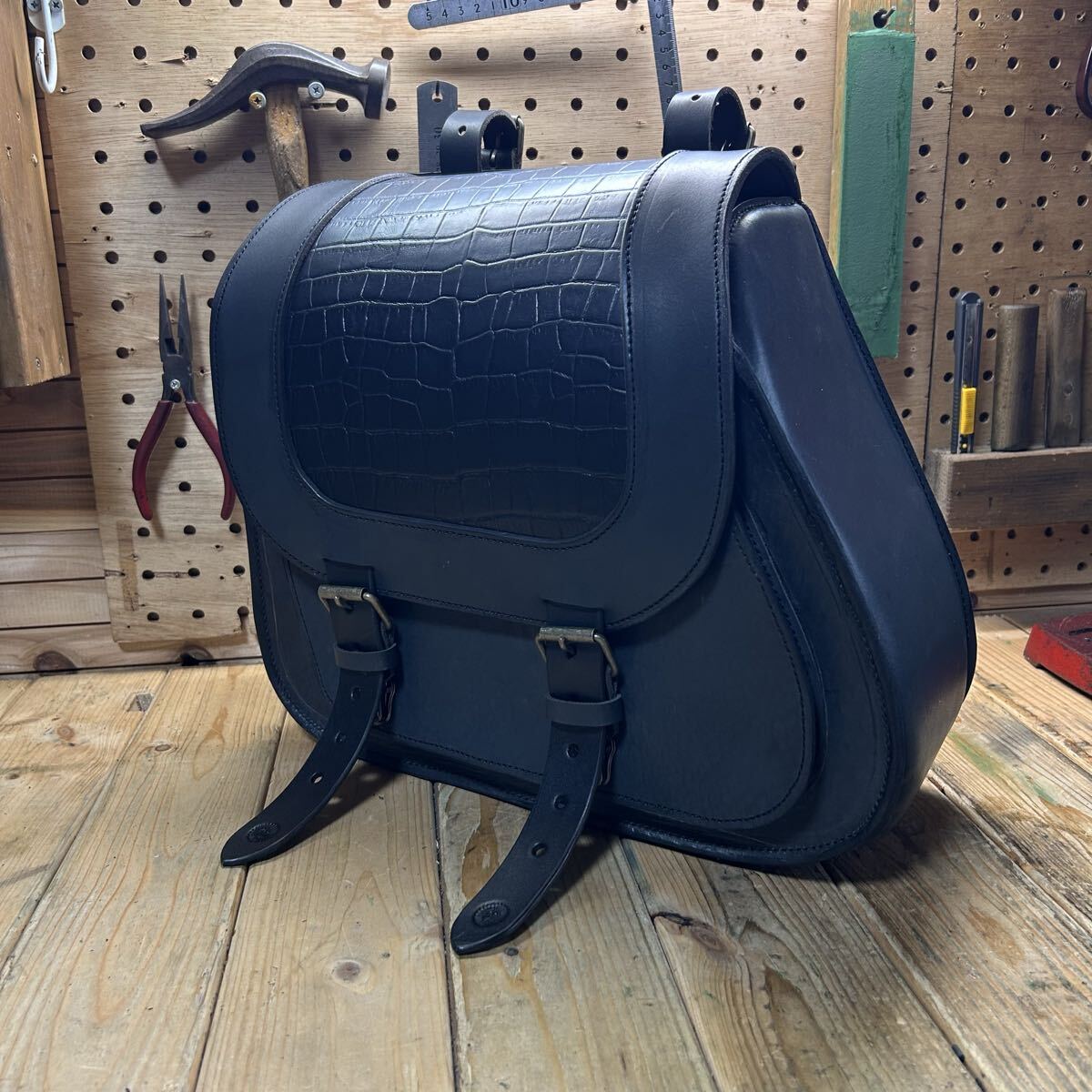 本革サドルバッグforストリートバイカーズ《TYPE4 BK》拍卖