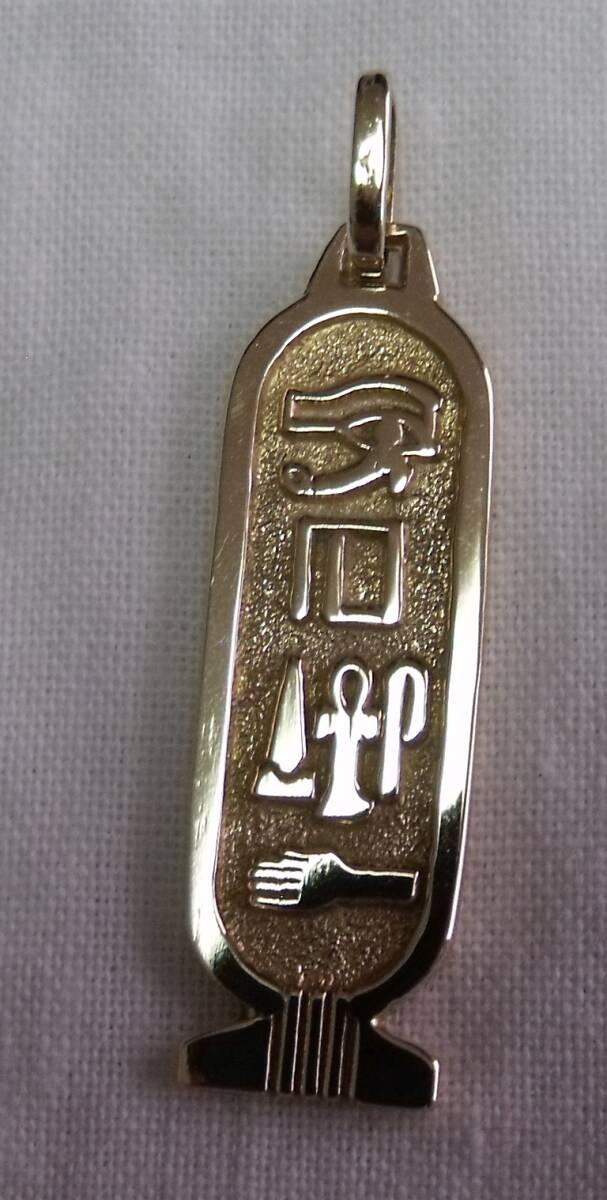 純14k金のカルトゥーシュ,両面用,純14k金刻印有,ペンダントトップ,未使用品拍卖