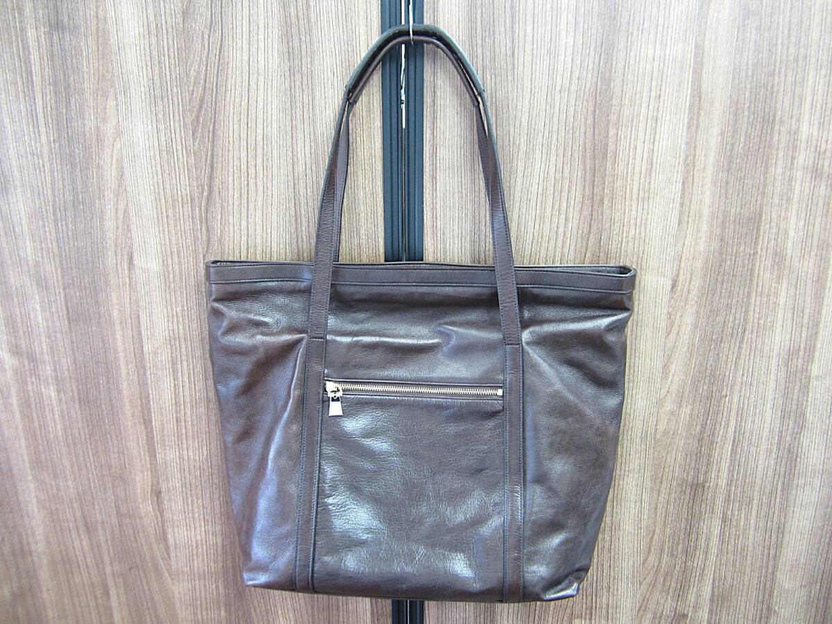 ★ aniary アニアリ レザー トートバッグ ショルダー ビジネスバッグ 肩掛け 大容量 ユニセックス ダークブラウン Y5100901 ①拍卖