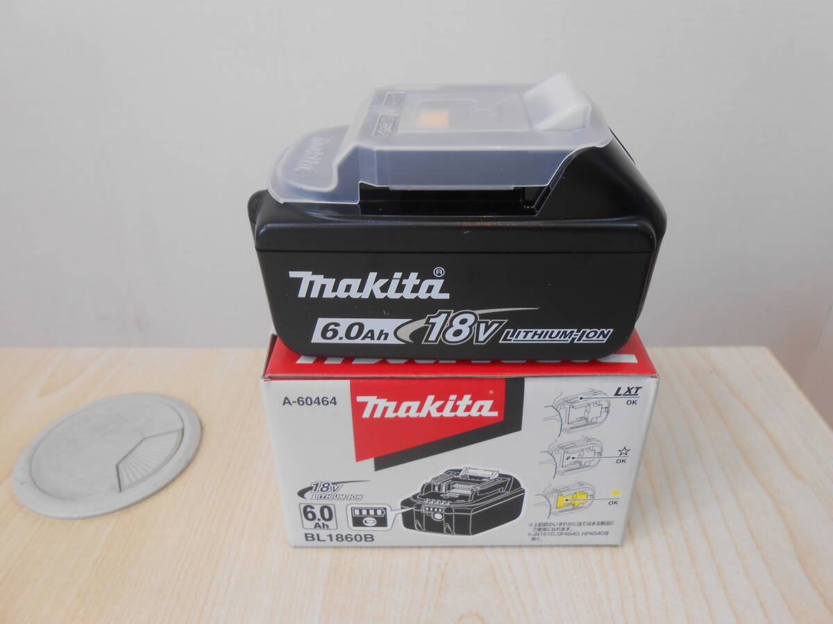31568 新品 未使用 makita マキタ リチウムイオンバッテリ BL1860B A-60464 18V 6.0Ah 残量表示付き 電動工具 パーツ バッテリー拍卖