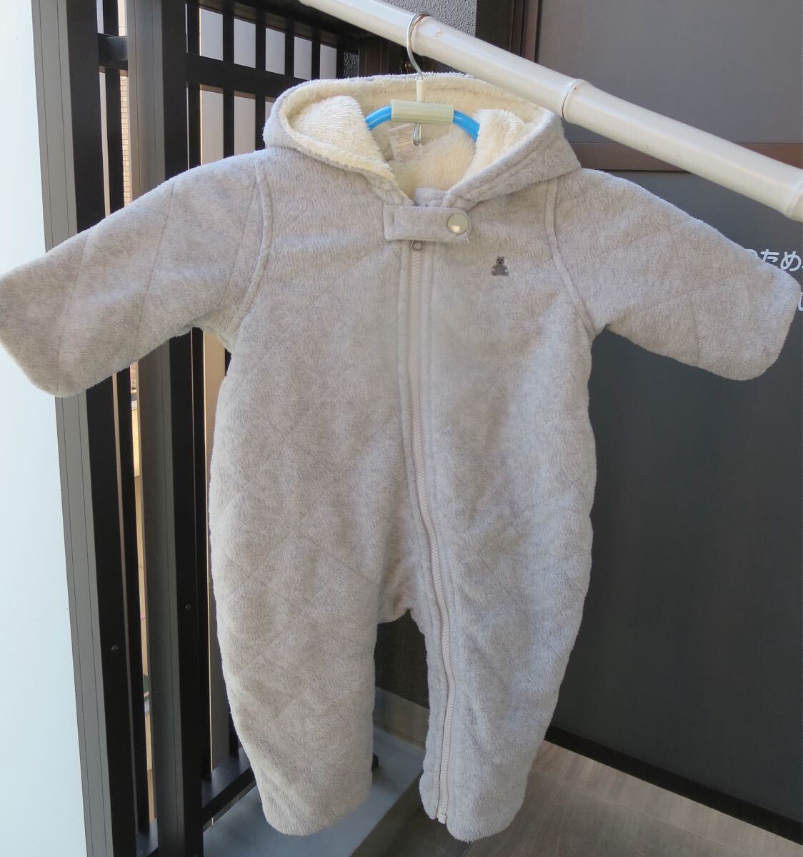 ●中古●baby GAP オーバーオール*ジャンプスーツ サイズ70 グレー拍卖