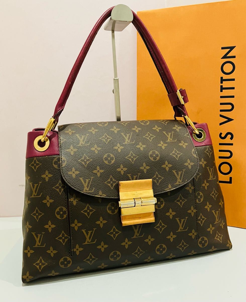 LOUIS VUITTON 極上美品 モノグラム × レザー バッグ ルイ・ヴィトン オランプ ショルダー バック拍卖