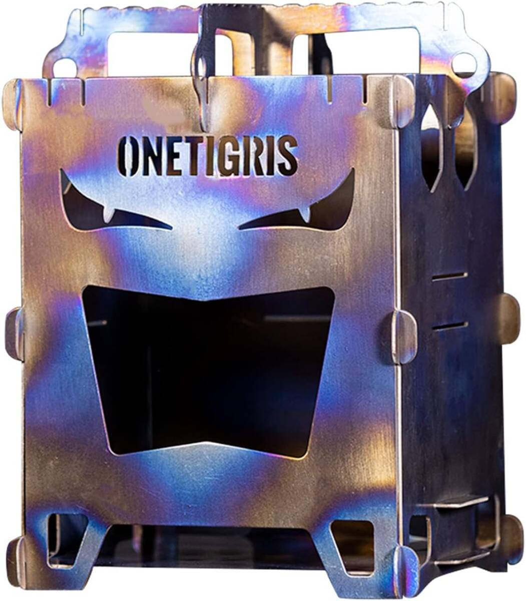 OneTigris チタン ミニ焚き火台 ソロストーブ ウッドストーブ 組立簡単 アウトドア キャンプ 軽量 コンパクト 折りたたみ   拍卖