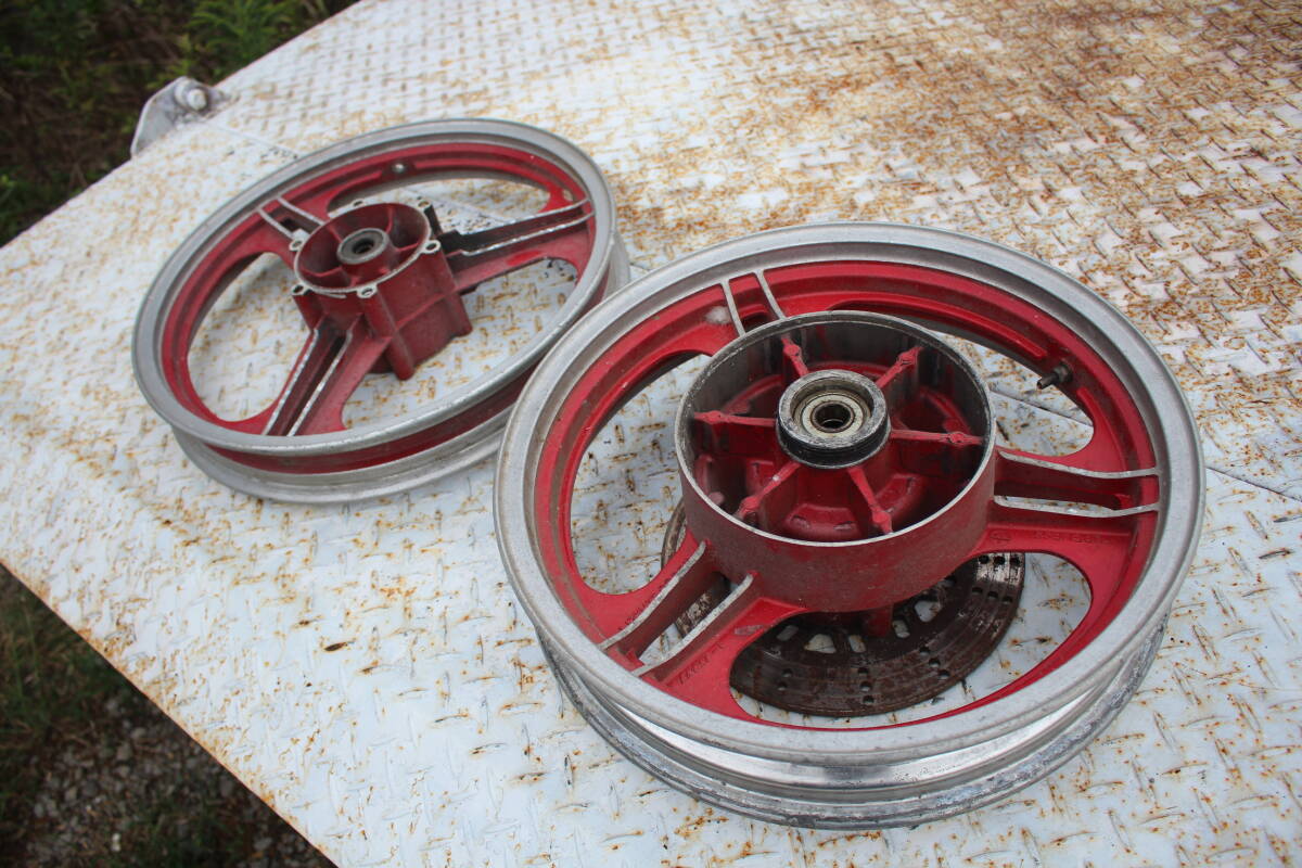 送料 ¥2400 KAWASAKI カワサキ GPz1100 GPz1100F ZX1100A 系 フロント リア ホイール セット SET 空冷 昭和 2バルブレトロ GP GPz KZ Z拍卖