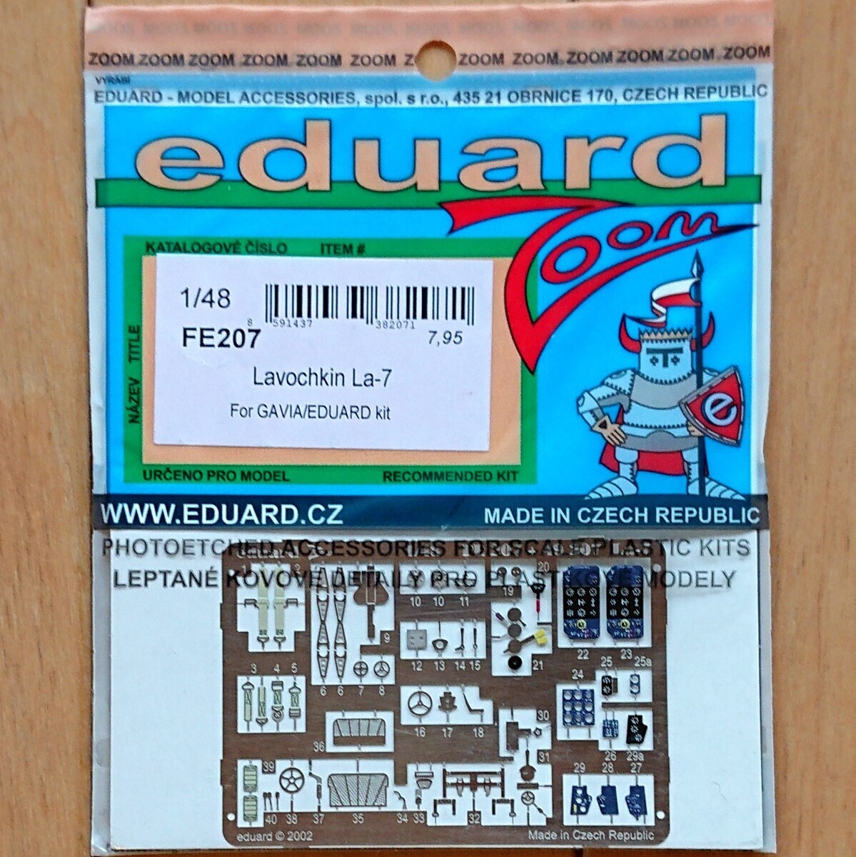 【新品、開封済み】eduard Zoom エデュアルド FE207 1/48 Lavochkin ラボーチキン La-7 ディティールアップパーツ ガビア/エデュアルド用 拍卖
