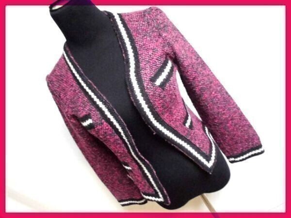 送料無料♪美品★ANAP(アナップ◆上質生地♪ジャケット★M◆紫色◇NO.R段と4P拍卖