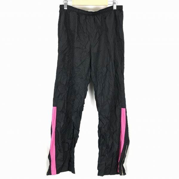 NIKE/ナイキ★100%ナイロン/シャカシャカパンツ/裏地メッシュ【レディースL/黒/ブラック】ライン入り◆BG43拍卖