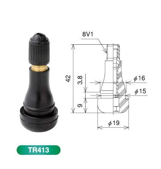 【メール便送料無料・代引不可】スナップインバルブ2個セットTR413 タイヤバルブ拍卖