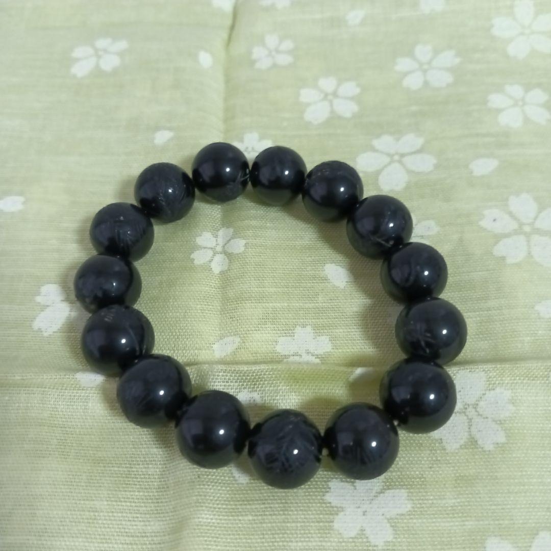 オニキス ブレスレット 鳳凰 14mm拍卖