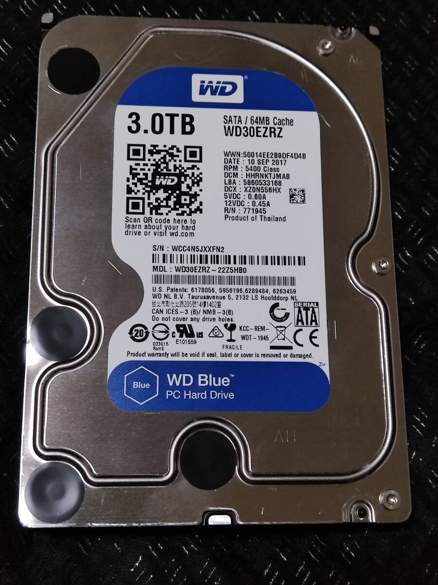 Western Digital 3TB WD30EZRZ 1662時間 HDD ウエスタンデジタル拍卖