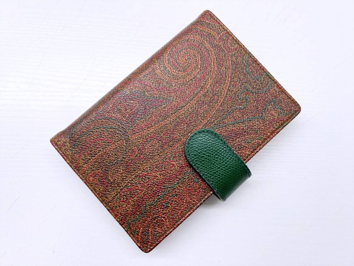 美品 ETRO エトロ ペイズリー PVC システム手帳 ミニ6拍卖
