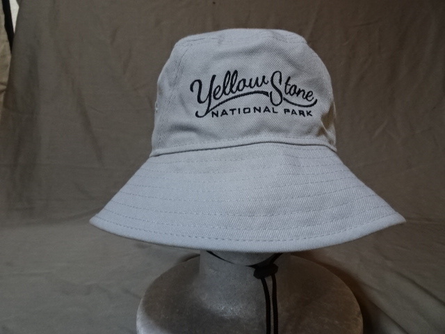 激レア USA購入【NEWERA】世界初の国立公園 イエローストーン国立公園【Yellowstone National Park】ロゴ刺繍入り サファリハット 中古良品拍卖