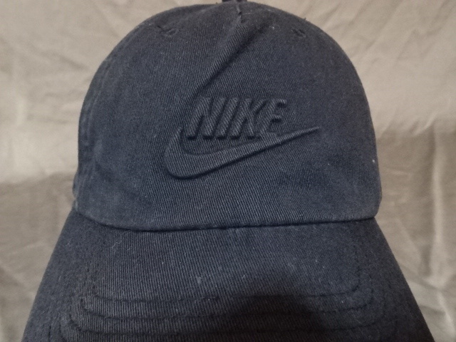 ◆ 激レア USA購入 ナイキ【NIKE】製 【HERITAGE86】シンプルなデザイン スウォッシュ ロゴ刺繍入り キャップ ブラック 中古品 ◆拍卖