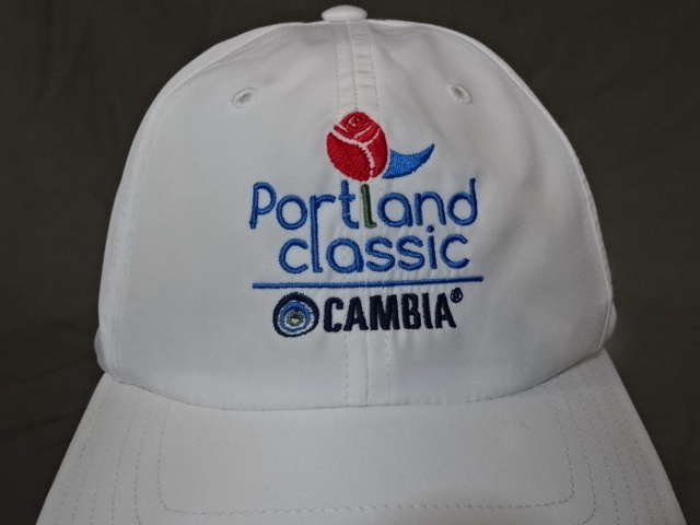 激レア USA購入 アディダス【adidas】社製 アメリカ LPGAツアー 【PORTLAND CLASSIC CAMBIA】 ロゴ刺繍入りキャップ ホワイト 中古良品拍卖
