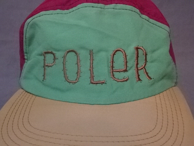 激レア USA購入 オレゴン州ポートランド発 人気アウトドア系ブランド【POLeR】ポーラー ロゴ刺繍入り ナイロンキャップ 中古良品拍卖