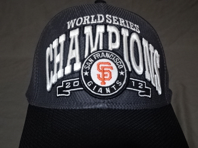 激レア USA購入【NEWERA】【39THIRTY】MLBメジャー SFジャイアンツ【SF Giants】【2012 WORLD SERIES CHAMPIONS】ロゴ刺繍入りCAP 中古良品拍卖