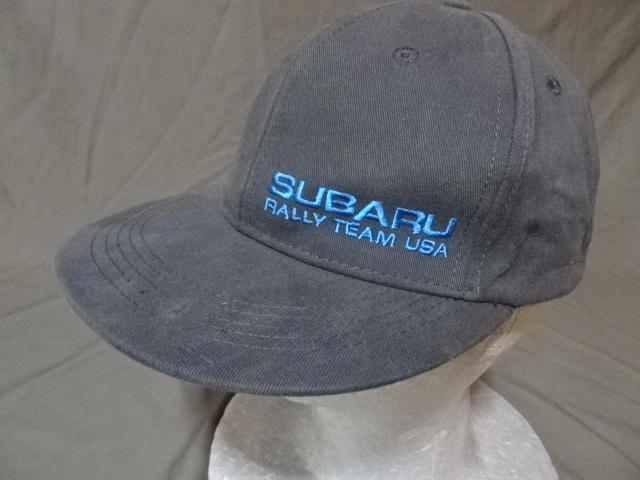 激レア USA購入 日本が世界に誇る 自動車ブランド スバル【SUBARU】【SUBARU RALLY TEAM USA】ロゴ刺繍入り キャップ 濃灰 中古良品拍卖