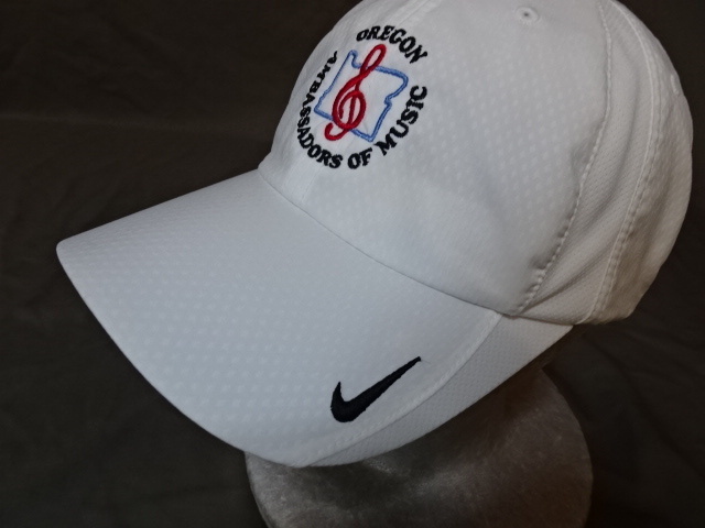 激レア USA購入【NIKE】【HERITAGE86】【DRI FIT】オレゴン州 音楽大使【OREGON AMBASSADORS OF MUSIC】ロゴ刺繍入りキャップ 中古良品拍卖
