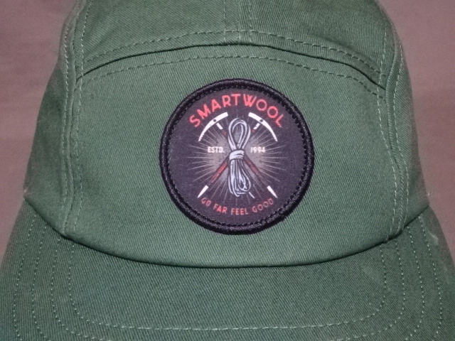 激レア USA購入 アメリカ企業モノ コロラド州 アウトドア用品ブランド【SMARTWOOL】ロゴワッペン付 5パネル キャップ 中古良品拍卖