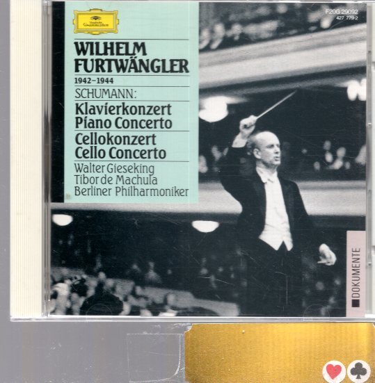シューマン:ピアノ協奏曲 op.54/チェロ協奏曲 op.129 ギーゼキング(p)マヒュラ(vc) フルトヴェングラー指揮拍卖