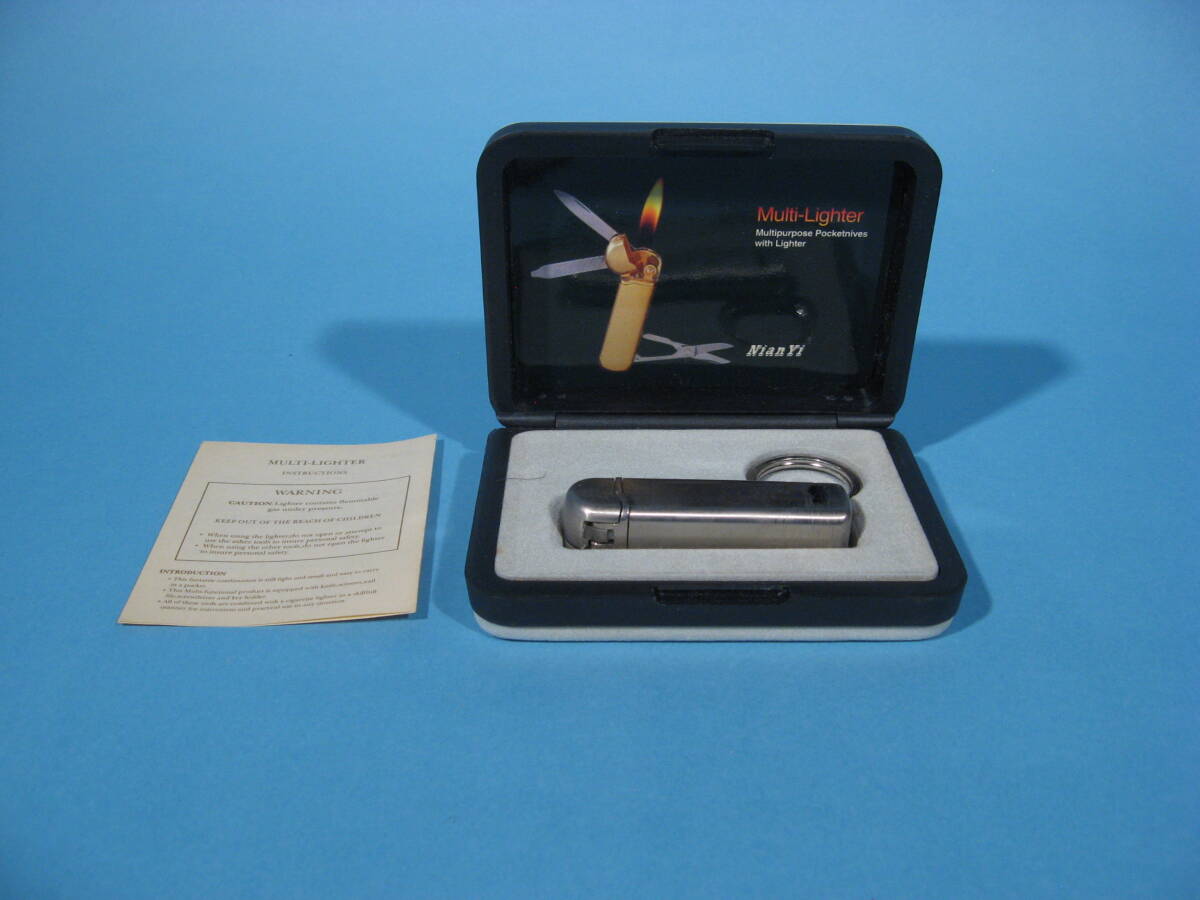 UNK オーストラリア土産 ガスライター(ハサミ・ナイフ・ヤスリ付)ケース入り Australia Souvenir Multi-Lighter (中古・未使用・美品)拍卖