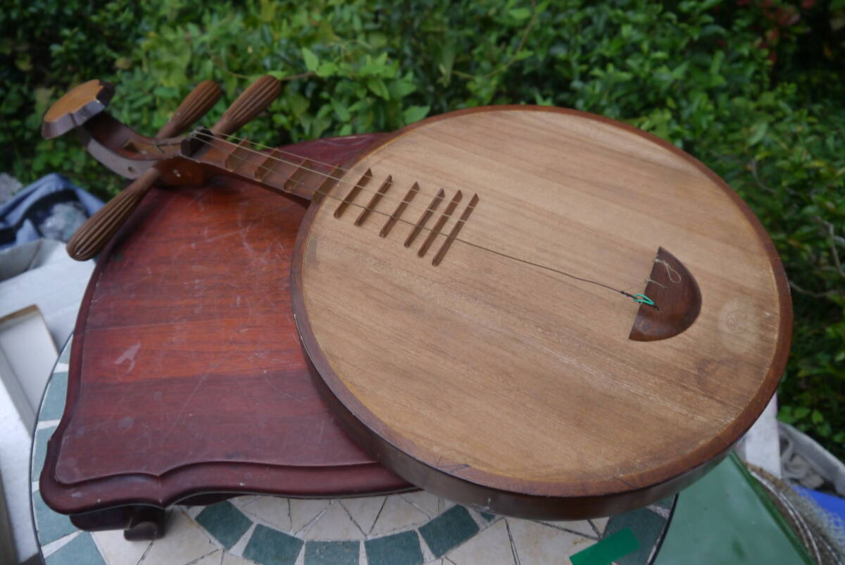 ★【TS51007】中国民族楽器 月琴 中国琵琶拍卖