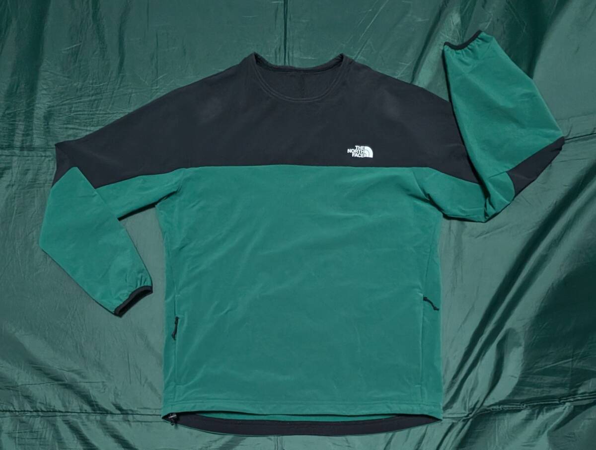 極美品★THE NORTH FACE ザ・ノースフェイス 防風/撥水 APEX Flex Crew ソフトシェル 4WAYストレッチ エイペックス フレックス クルー S拍卖