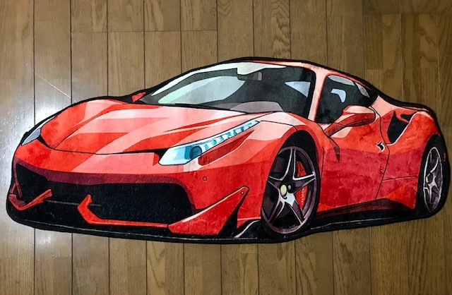 誰も持ってない?フェラーリ 488風 ラグマット、部屋マット・玄関マット 送料サービス スクーデリア 458拍卖