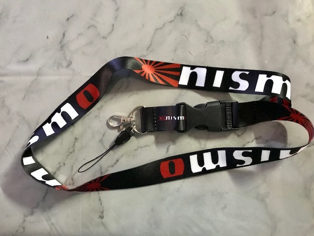 オフ会の必需品?NISMO ニスモ 旭日ロゴ黒 ネックストラップ 送料サービス スカイライン フェアレディZ ノート マーチ R35 Z34 拍卖