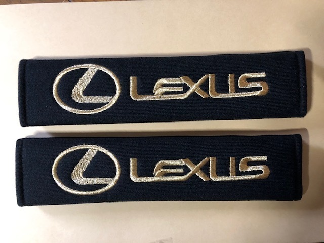 送料無料! 高級感? レクサス ゴールド文字ロゴ シートベルトカバー LBX LC500 LS500 LX600 RX500 UX200 RCF ES300 IS300拍卖