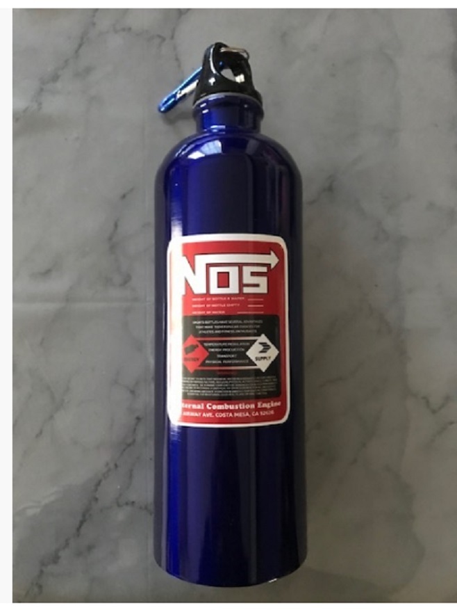 特価!NOS ニトロ タンク水筒 濃い青 特大 送料サービス オフ会でウケル? 軽量ステンレスボトル ワイルドスピードフェアレディ ヤリス拍卖