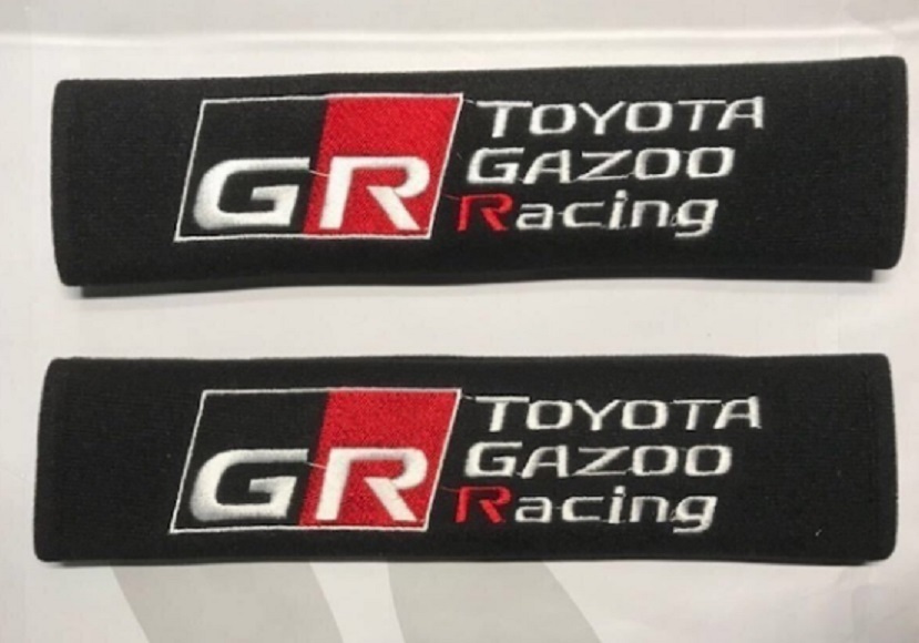 送料無料! さりげなく目立つ? GR Gazoo Racingロゴ 黒 シートベルトカバー ヤリス アクア プリウス 86 スープラ ランクル拍卖
