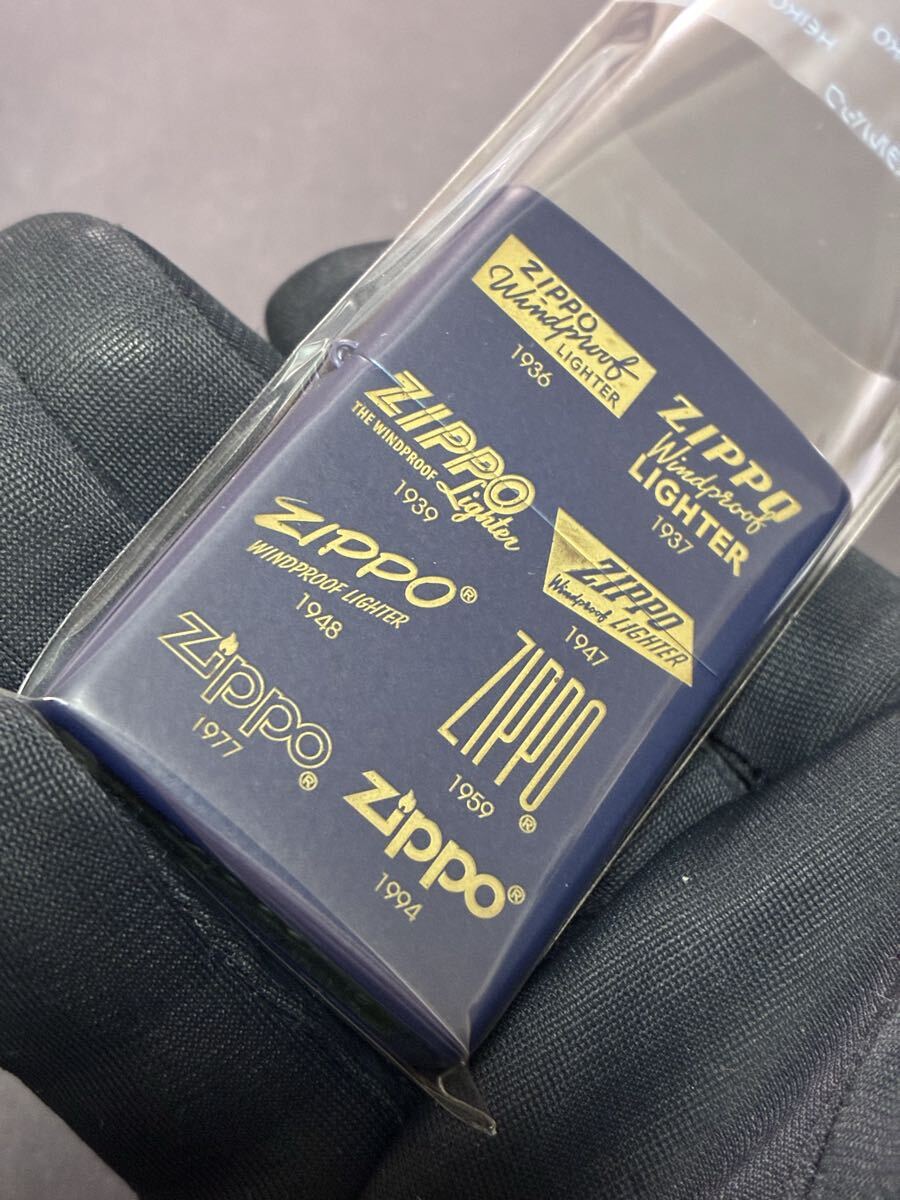 zippo 歴代ボトム 前面加工 ネイビー 希少モデル 2015年製 シルバーインナー 2015年製拍卖