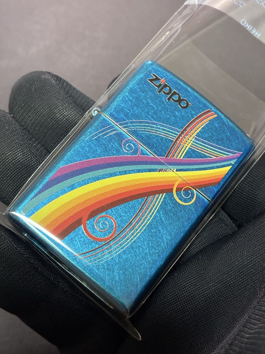 zippo 虹 レインボー ブルーダスト 特殊加工 2010年製 シルバーインナー 2010年製拍卖