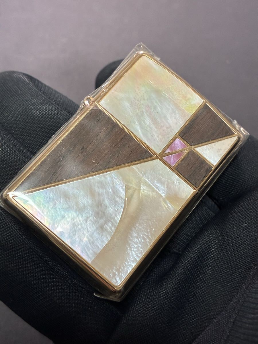 zippo シェル ウッド ピンクゴールド 貝 特殊加工 希少モデル 2008年製 拍卖