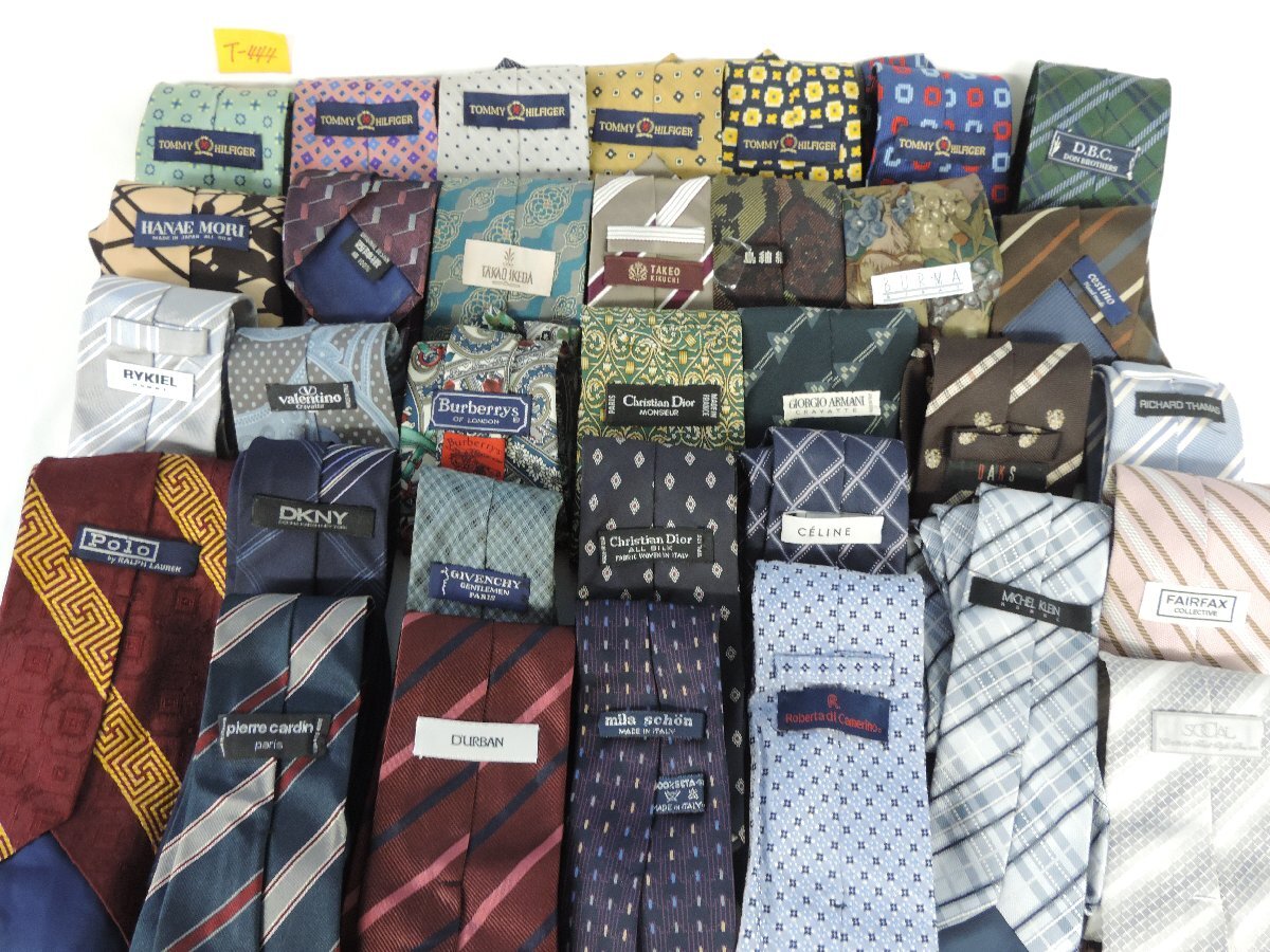 ★T―444★ネクタイ大量 バーバリー/ディオール/アルマーニ/セリーヌ/ダーバン/ミラショーン/大島紬 等 33点のブランド品まとめて[80拍卖